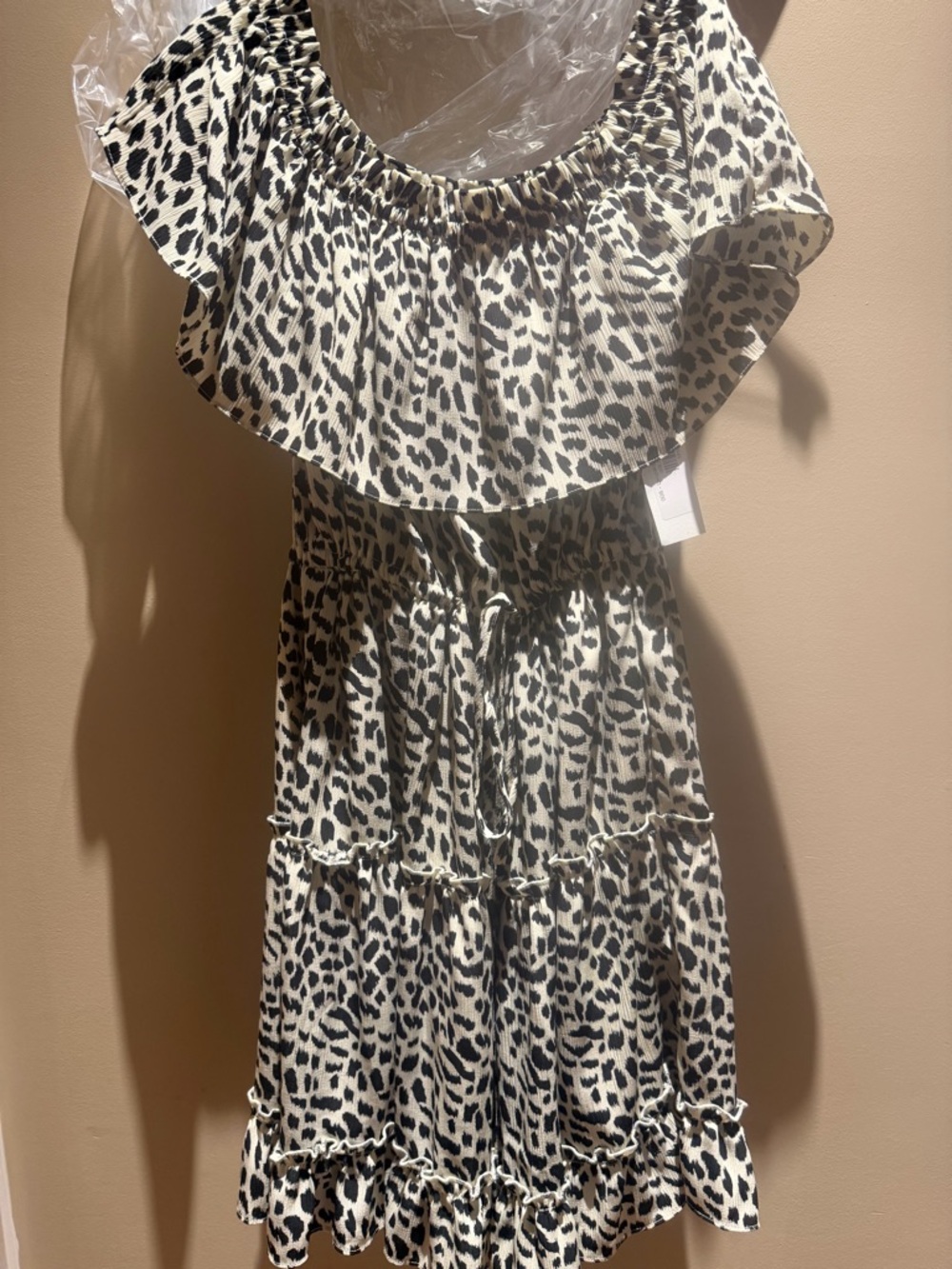 ODDY Black & Cream Patterned Dress NWT